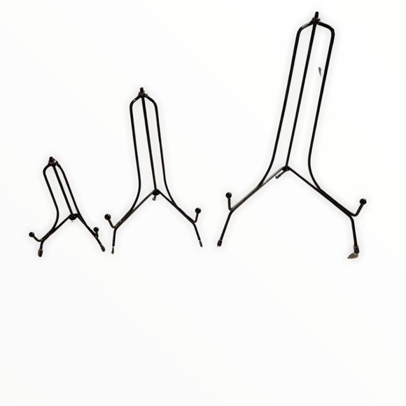 Black Iron Easel Plate Stands for display - Picture 2 of 2